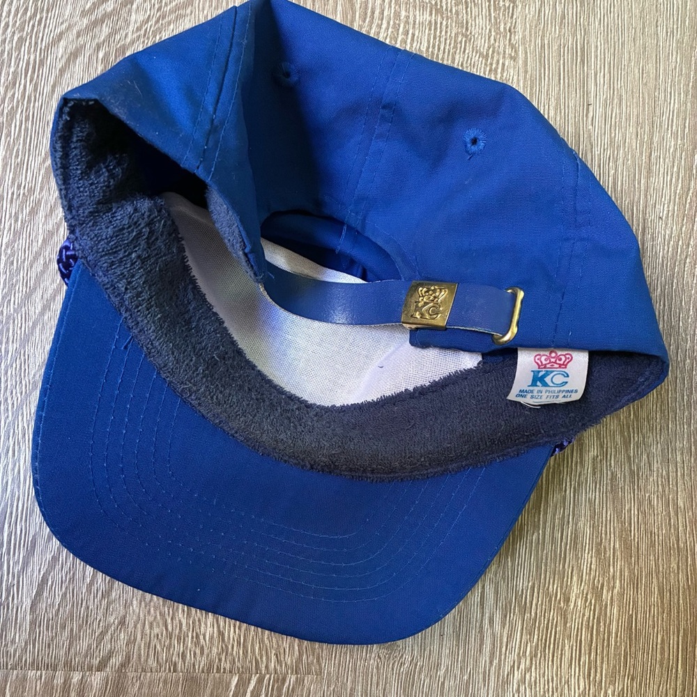 Clean Vintage Early 1990s KC Rope Cap – Royal Blue Adjustable Hat Brass Buckle